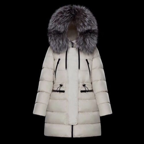 モンクレールレディースパッチモダンロングダウンパディングc0849ホワイト