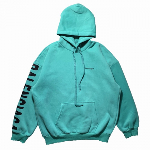 バレンシアガメンズウェーブオーバーサイズフーディl0324ブルー