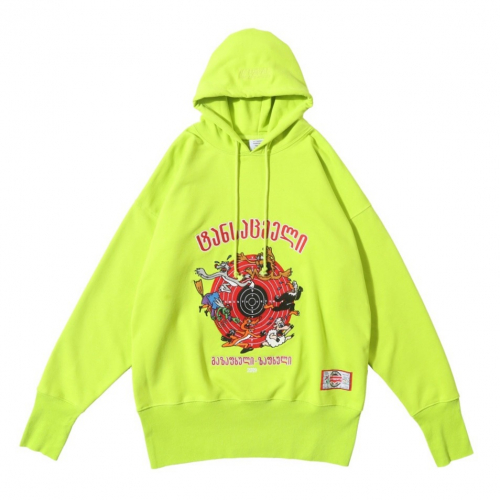 ヴェトモンメンズレッドオーバーサイズコットンフーディt0028