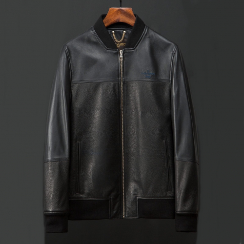 -ルイヴィトンメンズカジュアルレザージャケットu01297ブラック