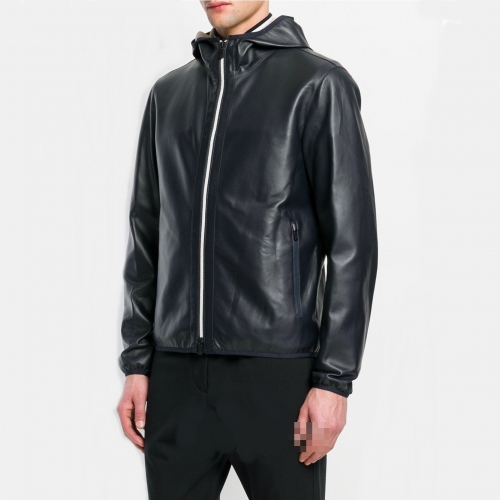 エルメネジルドゼニアメンズビジネスレザージャケットg0112ブラック