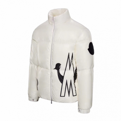 モンクレールメンズパッチモダンダウンパディングc0874.ホワイト