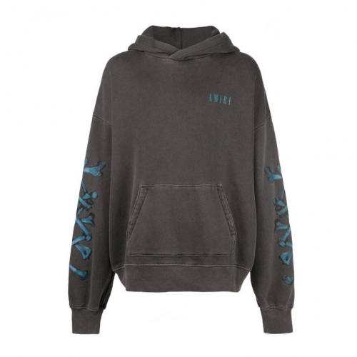 アミリメンズカジュアルコットンフーディ0052グレー