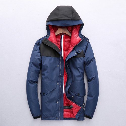 モンクレールメンズパッチモダンダウンパディングジャケットc0879ブルー