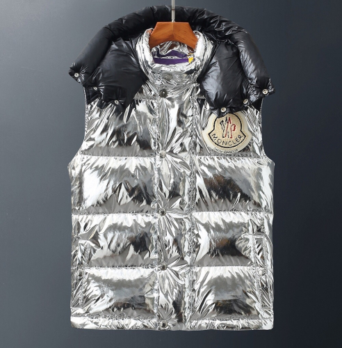 モンクレールメンズパッチモダンダウンパディングベストc0883.シルバー
