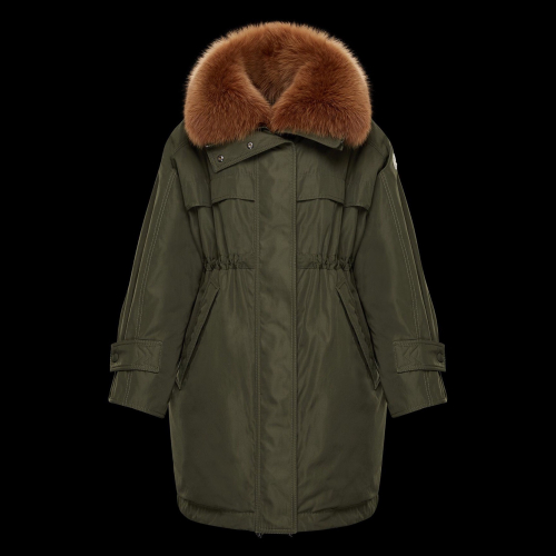 モンクレールレディースパッチモダンダウンパディングパーカーc0886グリーン