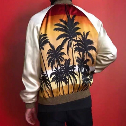 サンローランメンズスターウールブルゾンl0076レッド