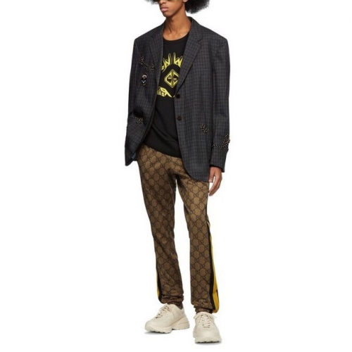 グッチメンズカジュアルイニシャルトレーニングパンツc01501キャメル