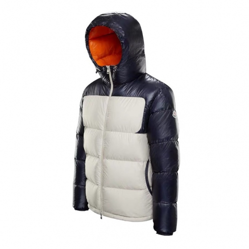 モンクレールメンズパッチモダンダックダウンパディングc0904ネイビー