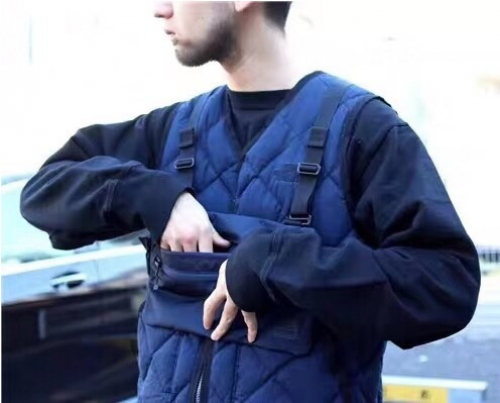 ザノースフェイスメンズカジュアルコットンダウンベストr0054ネイビー