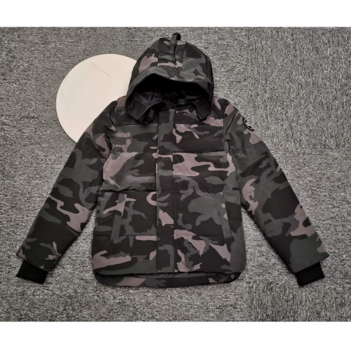 カナダグースメンズパッチカジュアルダックダウンジャケットn0194.ダークグレー