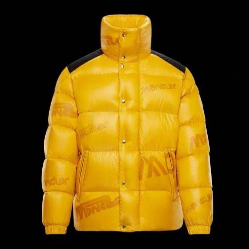 モンクレールメンズパッチモダンダックダウンパディングc09462(イエロー/ブラック)