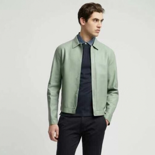 アルマーニメンズカジュアルレザージャケットm0366ミント