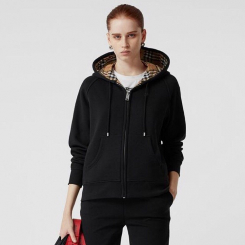 バーバリーメンズカジュアルコットンフーディr01342ブラック