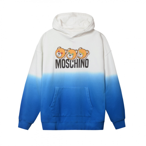 モスキーノメンズテディコットンフーディs0033ブルー