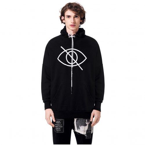 パームエンジェルスメンズオーバーサイズコットンフーディm0047ブラック