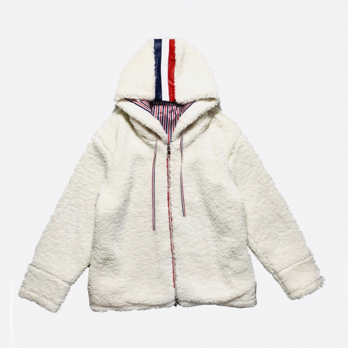 トムブラウンメンズカジュアルフランネルジャケットm0368.ホワイト