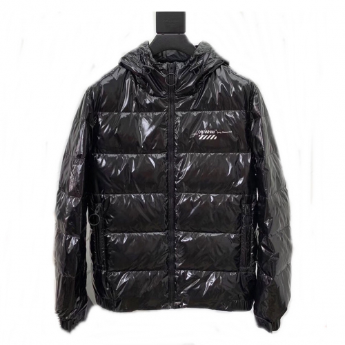 -オフホワイトメンズやじるしダックダウンパディングf0199ブラック