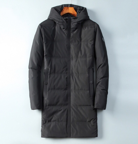 モンクレールメンズパッチモダングースダウンロングジャケットc0981ブラック