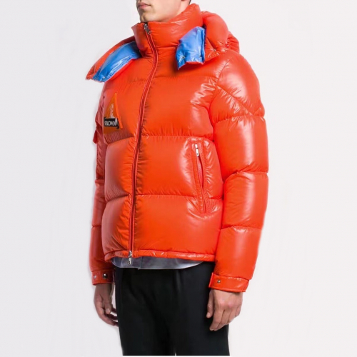 モンクレールメンズパッチモダンダックダウンパディングc0995オレンジ