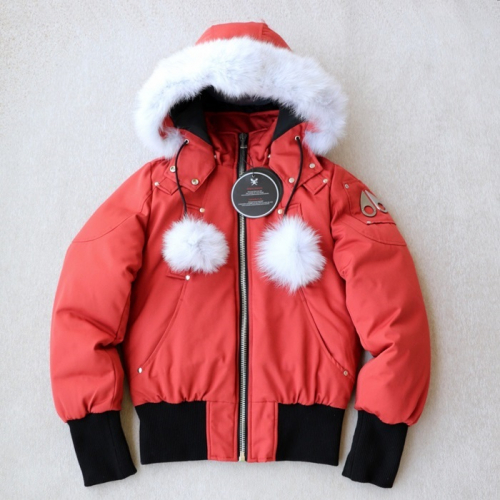 ムースナックルズレディースダウンショートジャケットo0064レッド