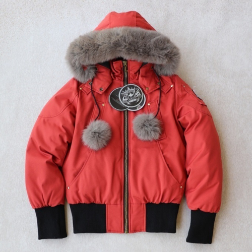 ムースナックルズレディースダウンショートジャケットo0065レッド