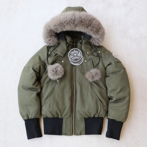 ムースナックルズレディースダウンショートジャケットo0066グリーン