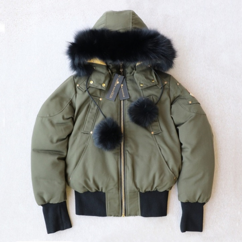 ムースナックルズレディースダウンショートジャケットo0067グリーン