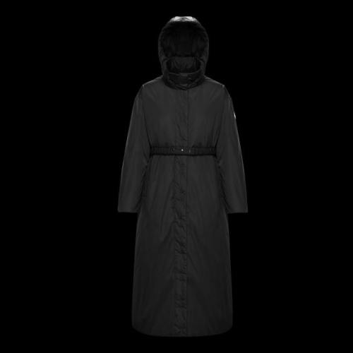 モンクレールレディースカジュアルグースダウントレンチコートc01036ブラック