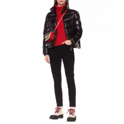 モンクレールレディースパッチモダンダックダウンパディングc01049ブラック