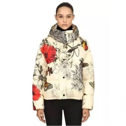 モンクレールレディースパッチモダンダックダウンパディングc01056アイボリー