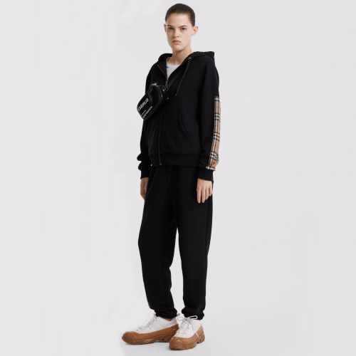 バーバリーメンズカジュアルコットンフーディr01409ブラック