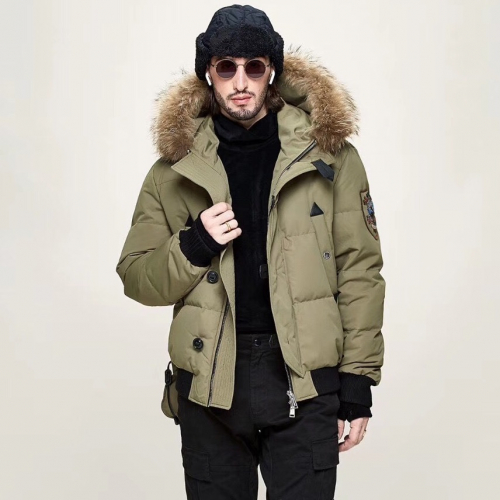 ディースクエアード2メンズダックダウンパディングq0031.カーキ