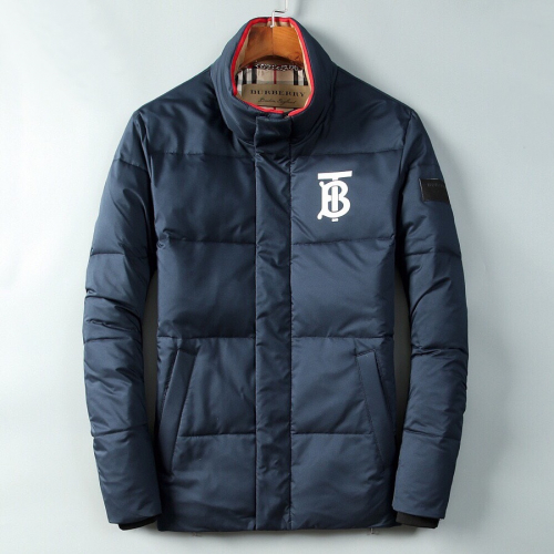 バーバリーメンズカジュアルダックダウンパディングr014142(ブラック/ブルー)