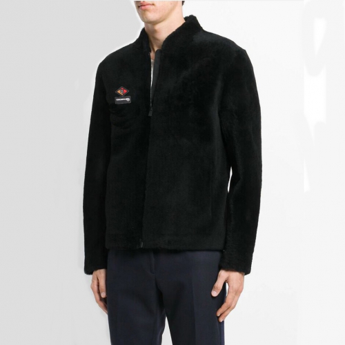 バーバリーメンズカジュアルミンクレザージャケットr01417ブラック