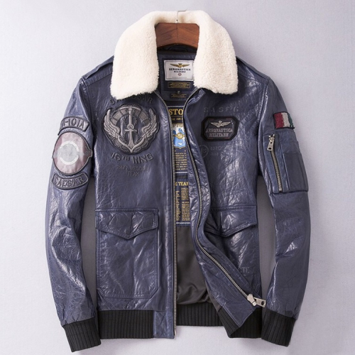 アルマーニメンズカジュアルレザージャケットm0386ネイビー