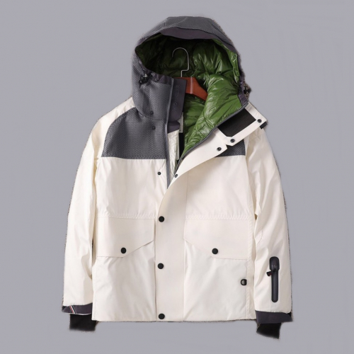 モンクレールメンズパッチモダンダウンジャケットc01069アイボリー