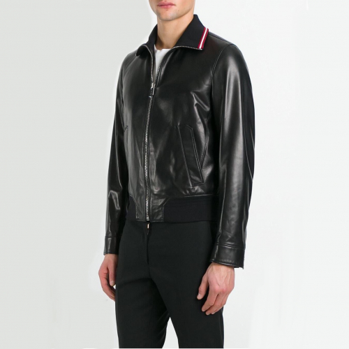 グッチメンズカジュアルレザージャケットc01601ブラック