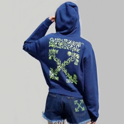 オフホワイトメンズオーバーサイズフーディf02072(ブルー/ブラック)