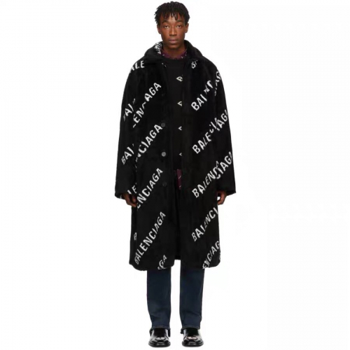 バレンシアガメンズミンクコートl0349ブラック