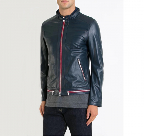 グッチメンズカジュアルレザージャケットc01620ブラック