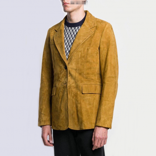 プラダメンズカジュアルレザージャケットa0812イエロー