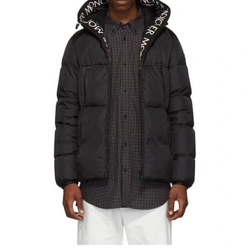 モンクレールメンズパッチモダンダックダウンパディングc010912(ブルー/ブラック)