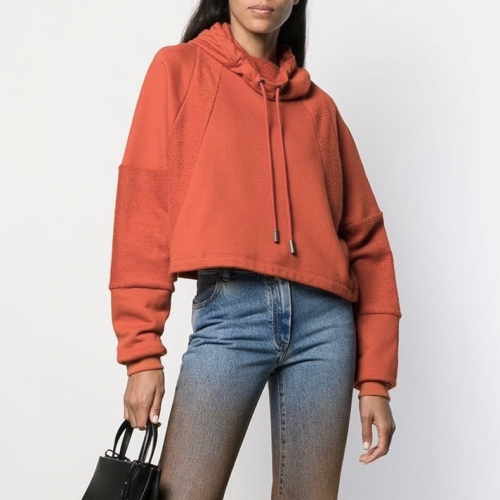 オフホワイトレディースオーバーサイズフーディf0211オレンジ