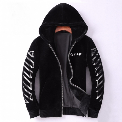 オフホワイトメンズミンクレザージャケットf0212ブラック