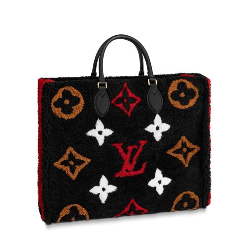 ルイヴィトンテディオンザゴートートバッグショッパーバッグM55421,B1867,ブラック