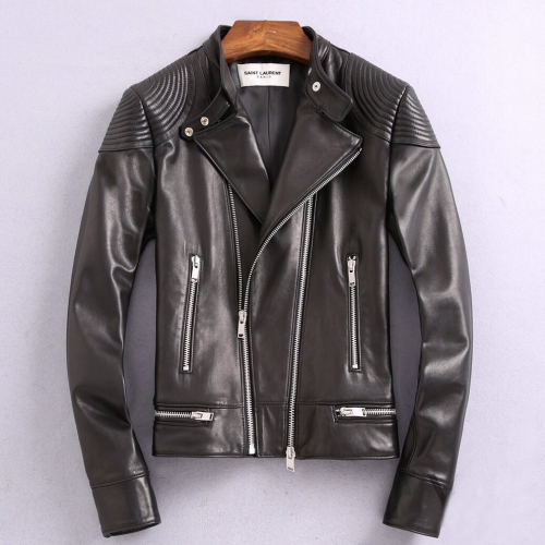 サンローランメンズスターウールブルゾンl0078ブラック