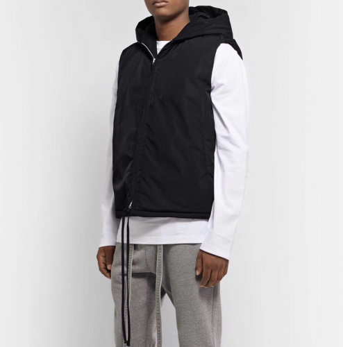 フィアオブゴッドメンズトレンディカジュアルダウンベストa0045.ブラック