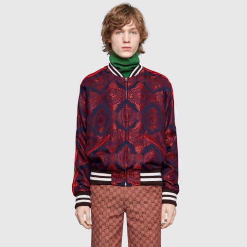 グッチメンズカジュアルボンバージャケットc01636レッド