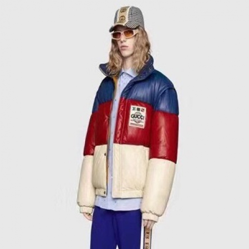 グッチメンズカジュアルダウンパディングc01637.ブルー